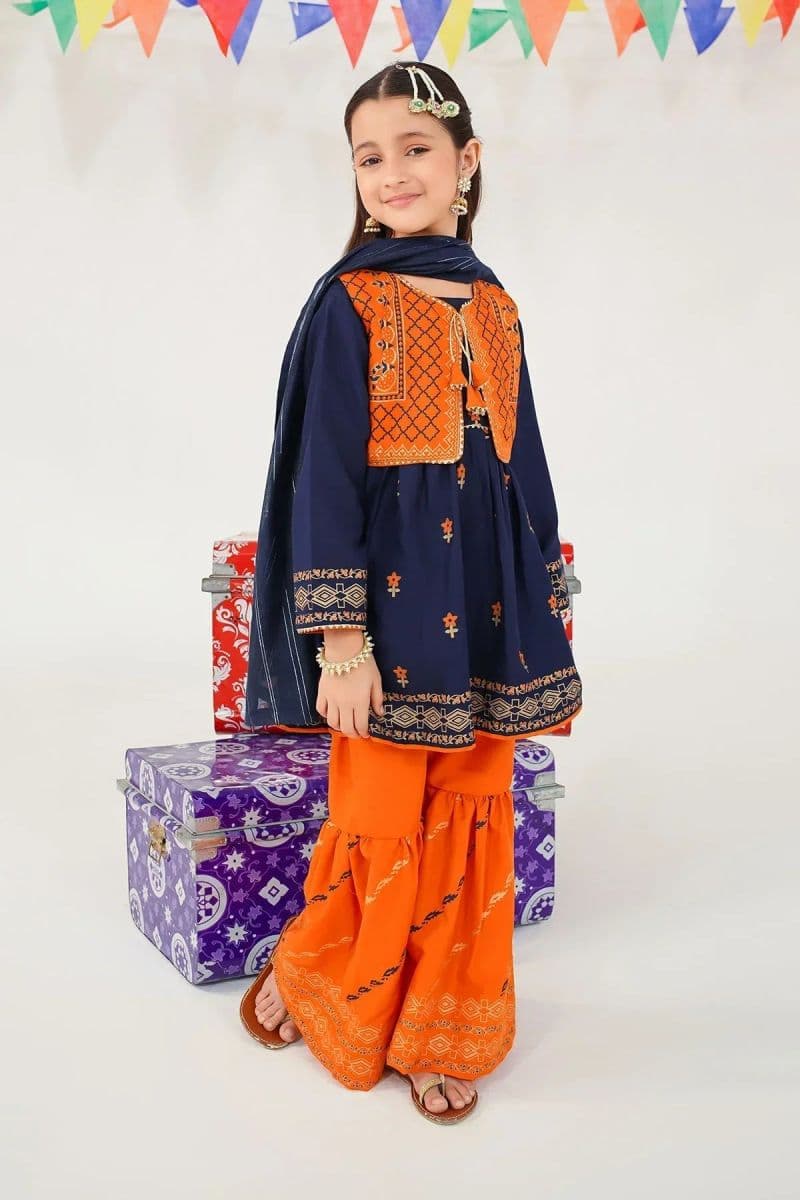 Raw Silk Printed 3 Pc Suit thumbnail