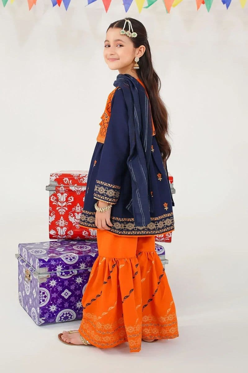 Raw Silk Printed 3 Pc Suit thumbnail