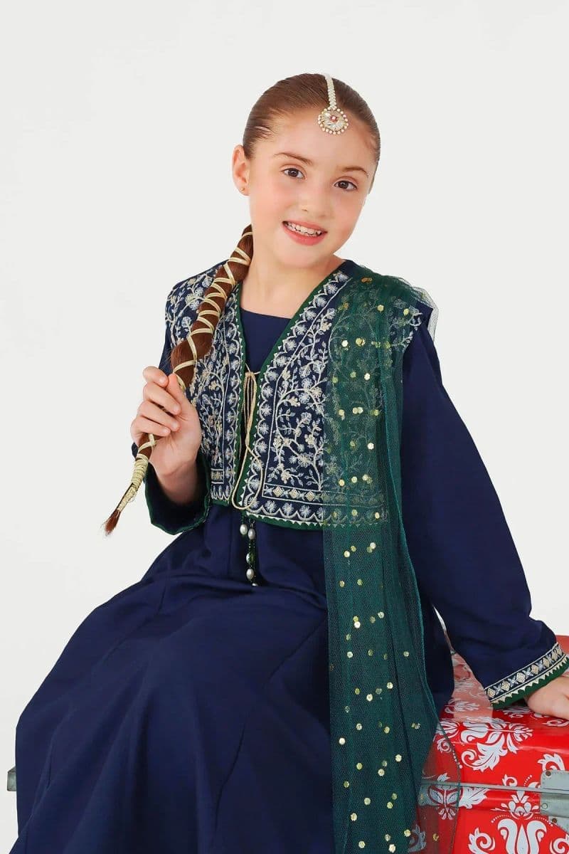 Raw Silk Embroidered 3 Pc Suit