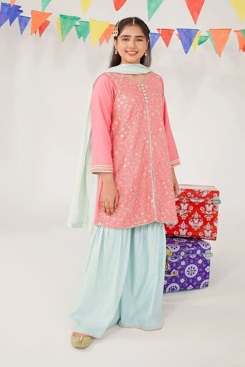 Cotton Silk Embroidered 3 Pc Suit thumbnail