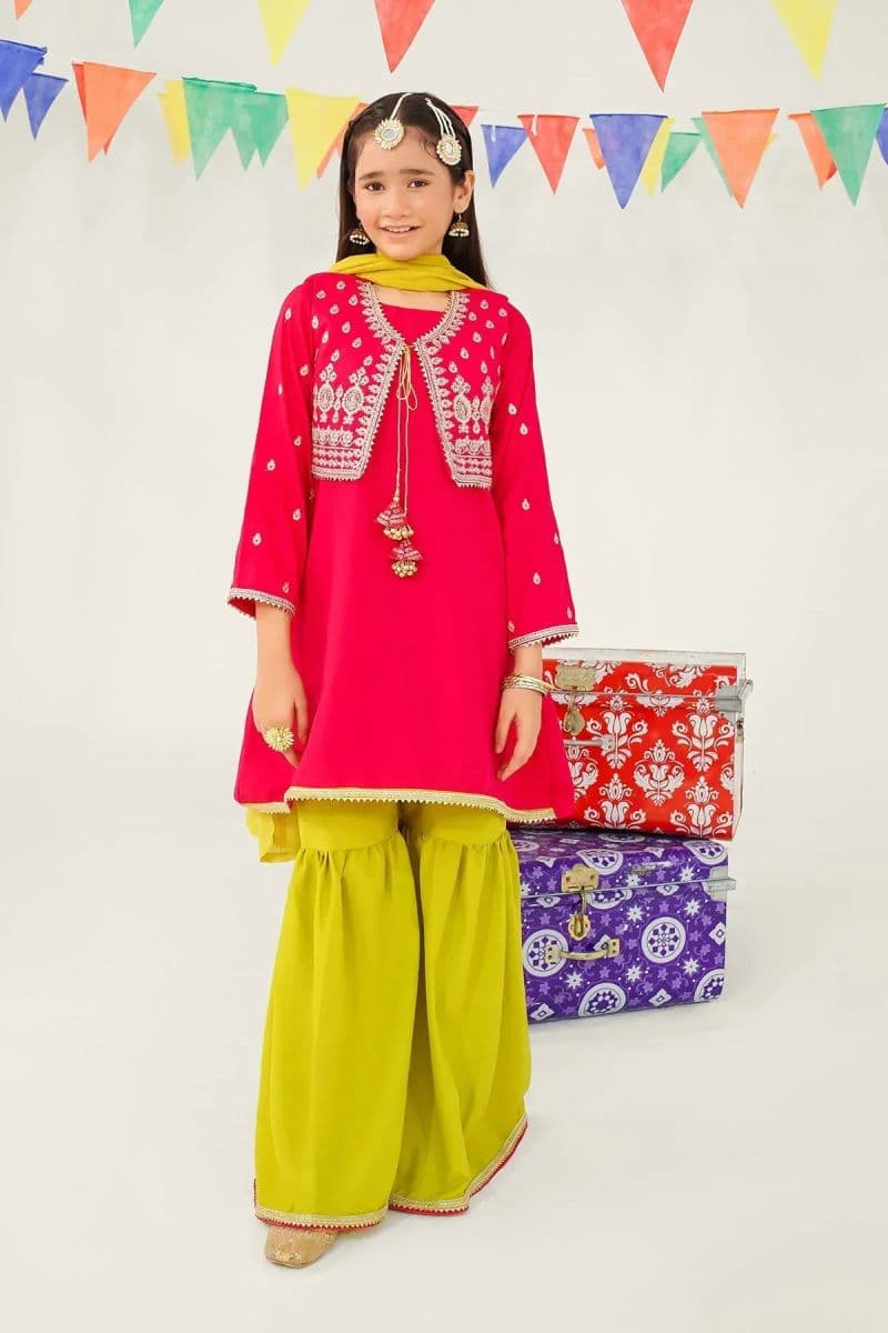 Raw Silk Embroidered 3 Pc Suit thumbnail