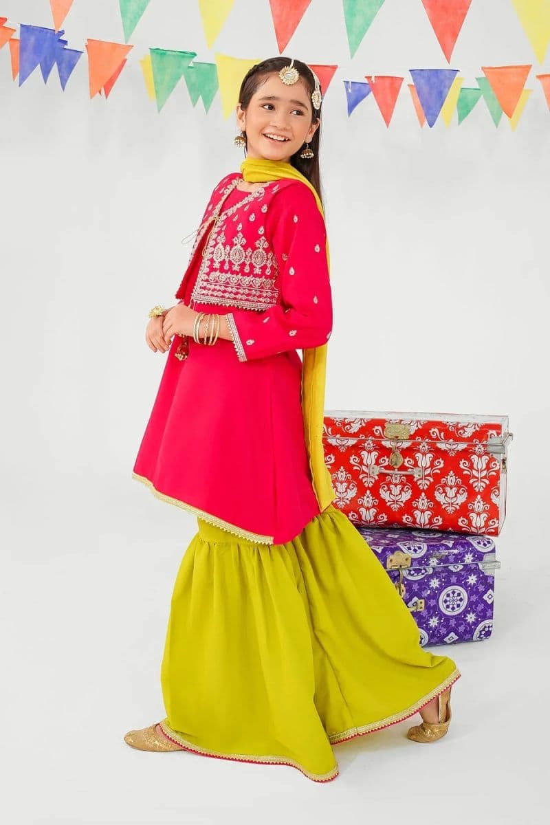 Raw Silk Embroidered 3 Pc Suit thumbnail
