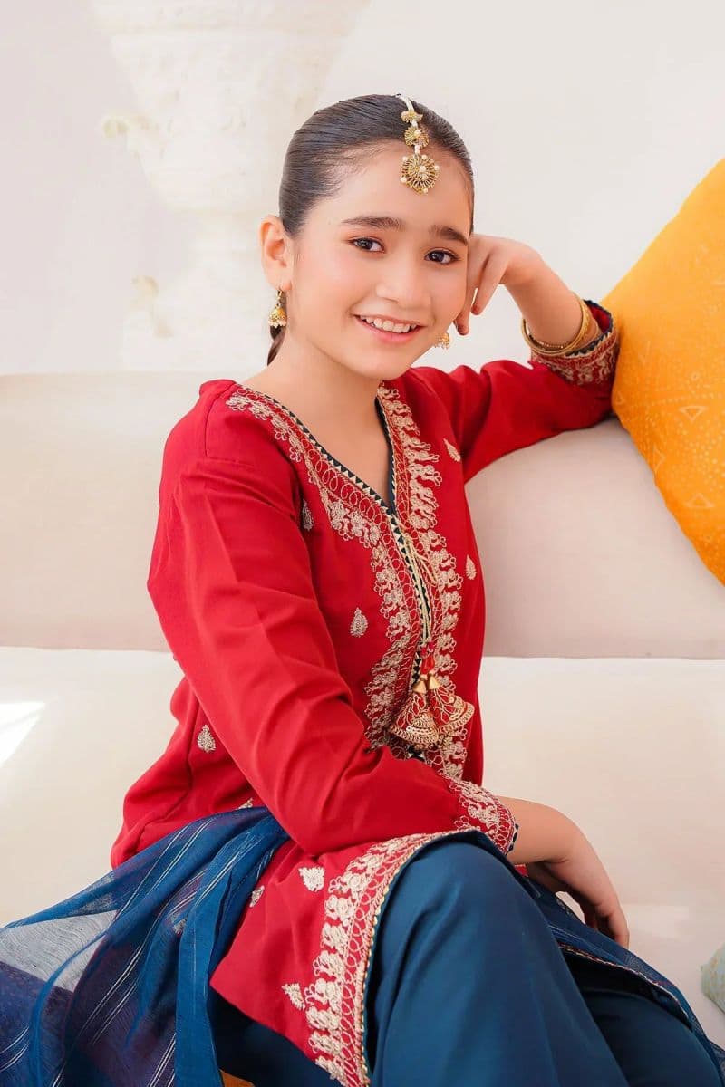 Raw Silk Embroidered 3 Pc Suit thumbnail