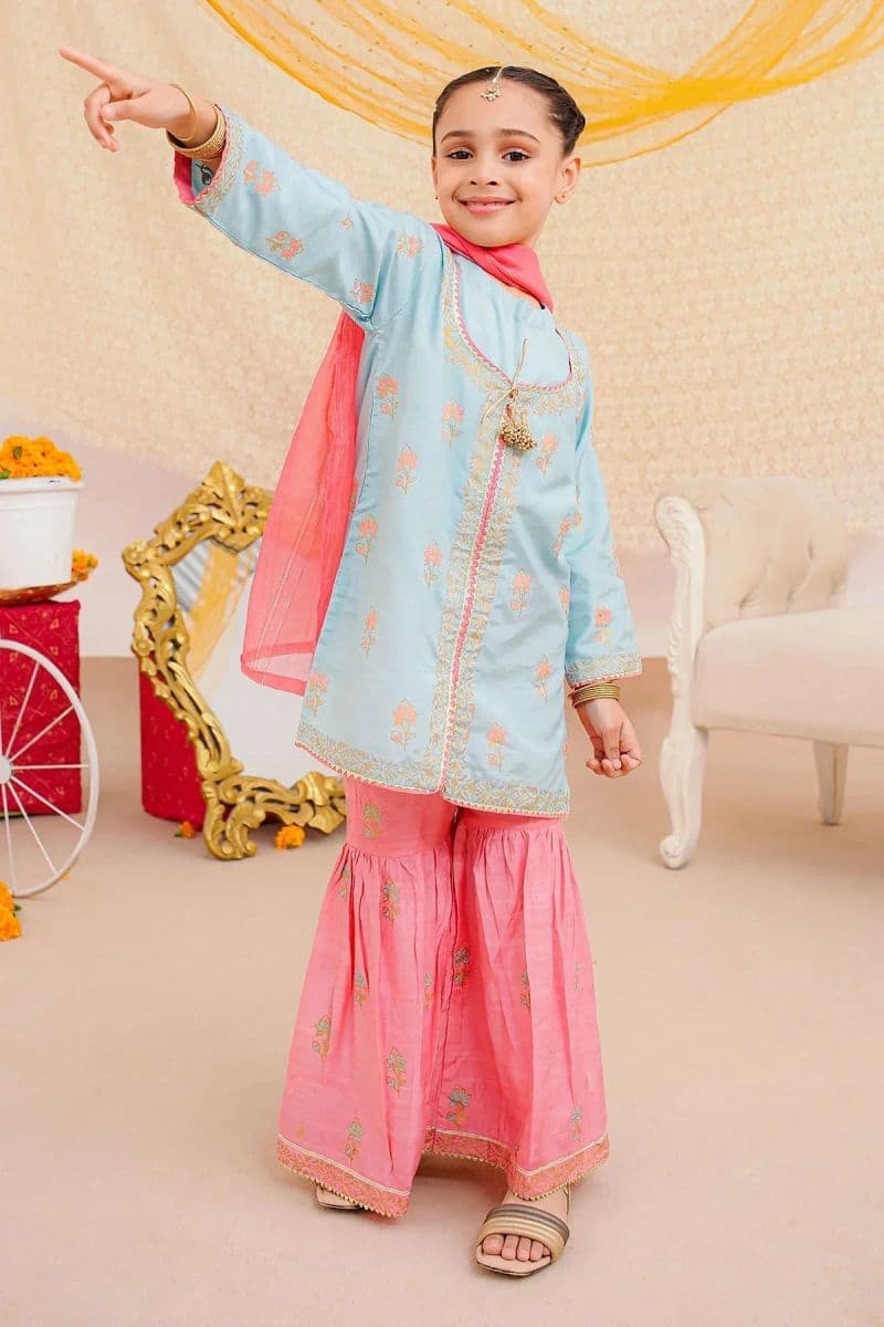 Cotton Silk Block Printed 3 Pc Suit
