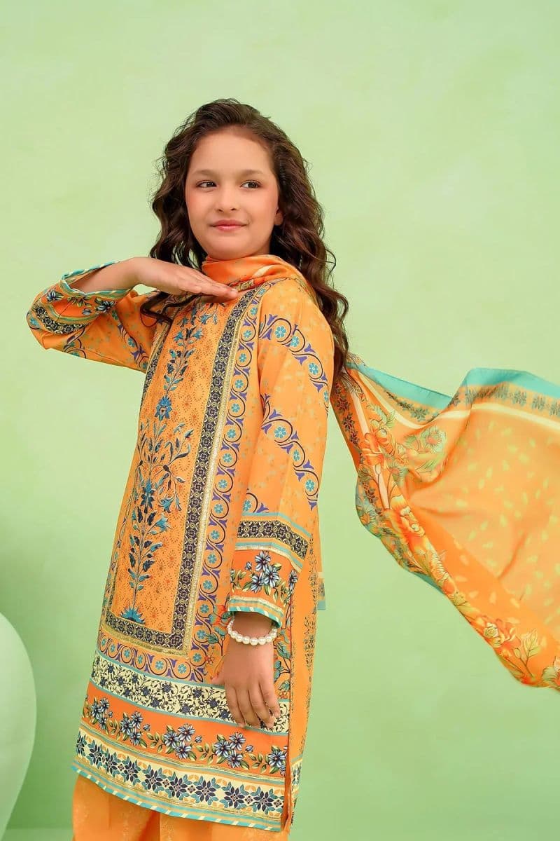 Poly Lawn Digital Printed 3 Pc Suit-CORF-41