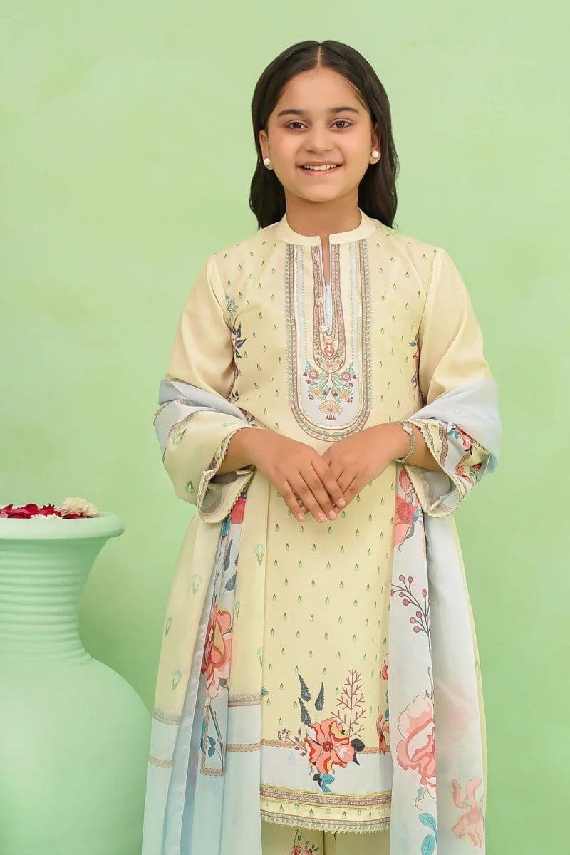 Poly Lawn Digital Printed 3 Pc Suit thumbnail
