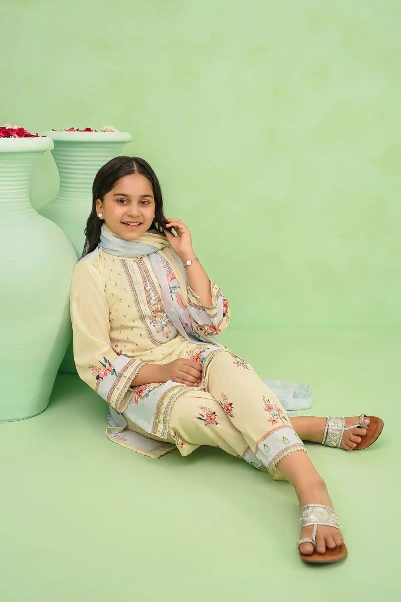 Poly Lawn Digital Printed 3 Pc Suit thumbnail