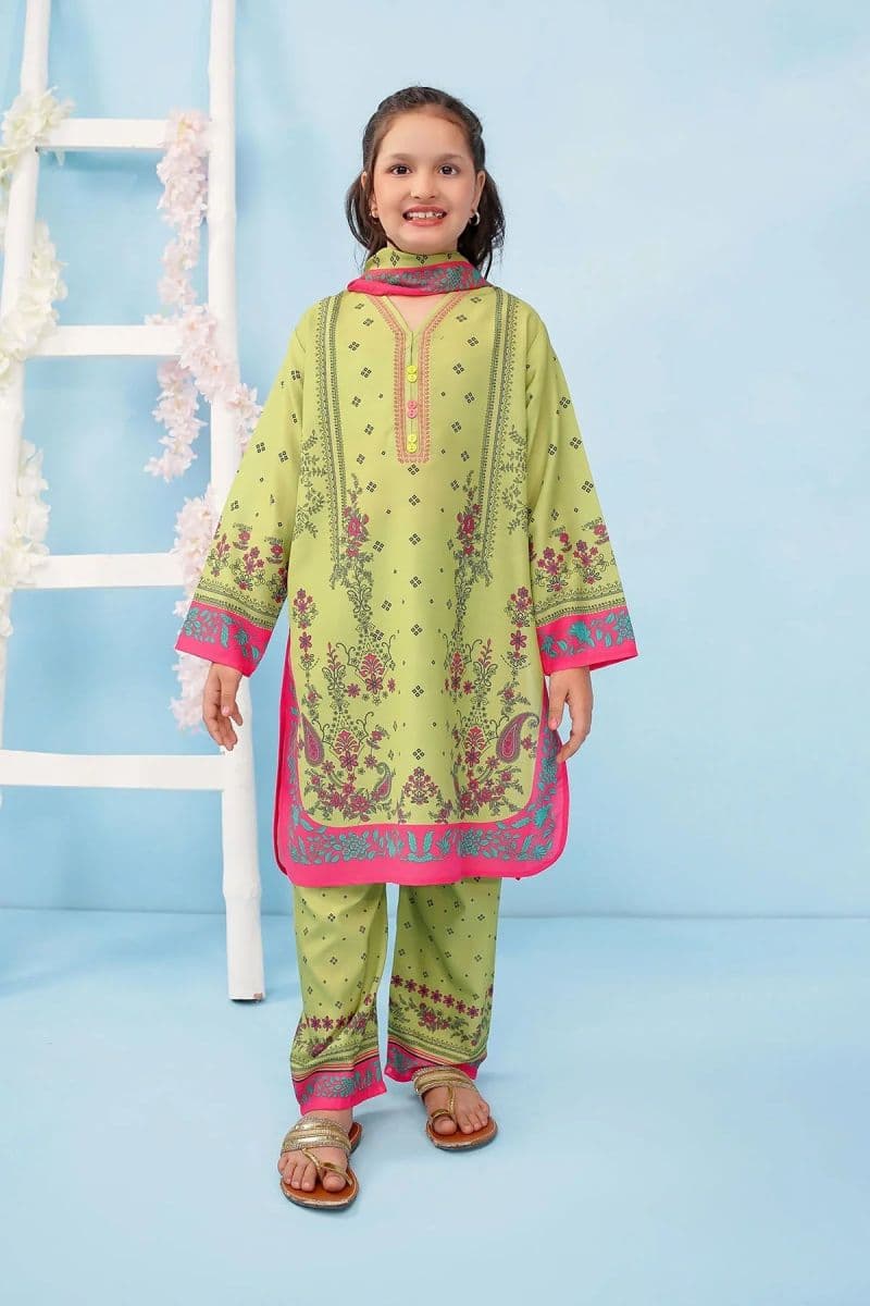 Poly Lawn Digital Printed 3 Pc Suit