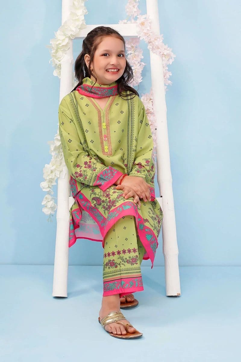 Poly Lawn Digital Printed 3 Pc Suit