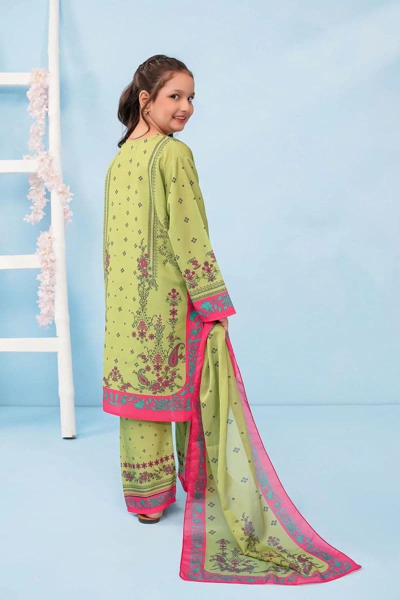 Poly Lawn Digital Printed 3 Pc Suit