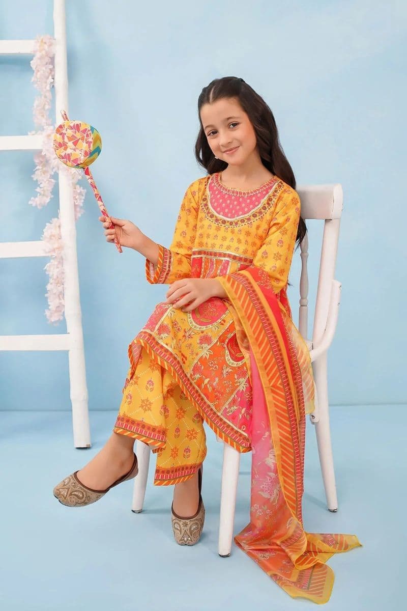 Poly Lawn Digital Printed 3 Pc Suit thumbnail