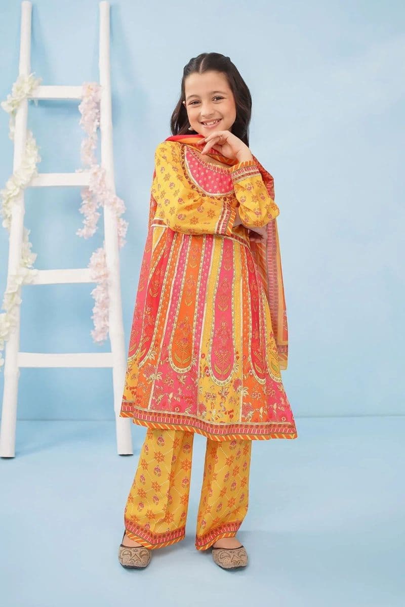 Poly Lawn Digital Printed 3 Pc Suit thumbnail
