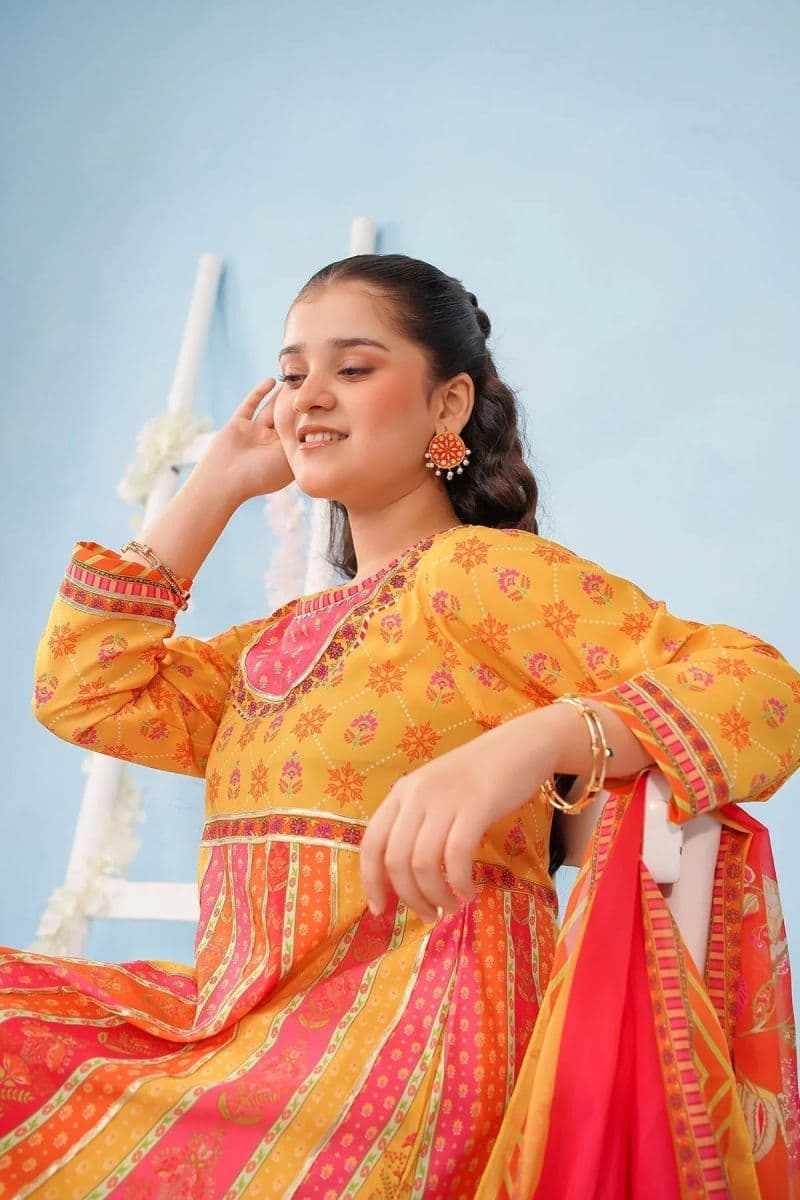 Poly Lawn Digital Printed 3 Pc Suit