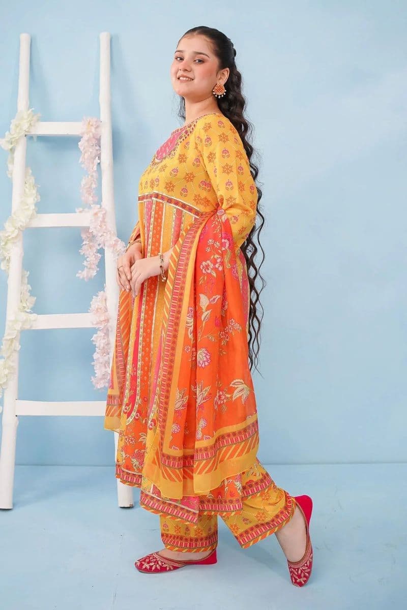 Poly Lawn Digital Printed 3 Pc Suit