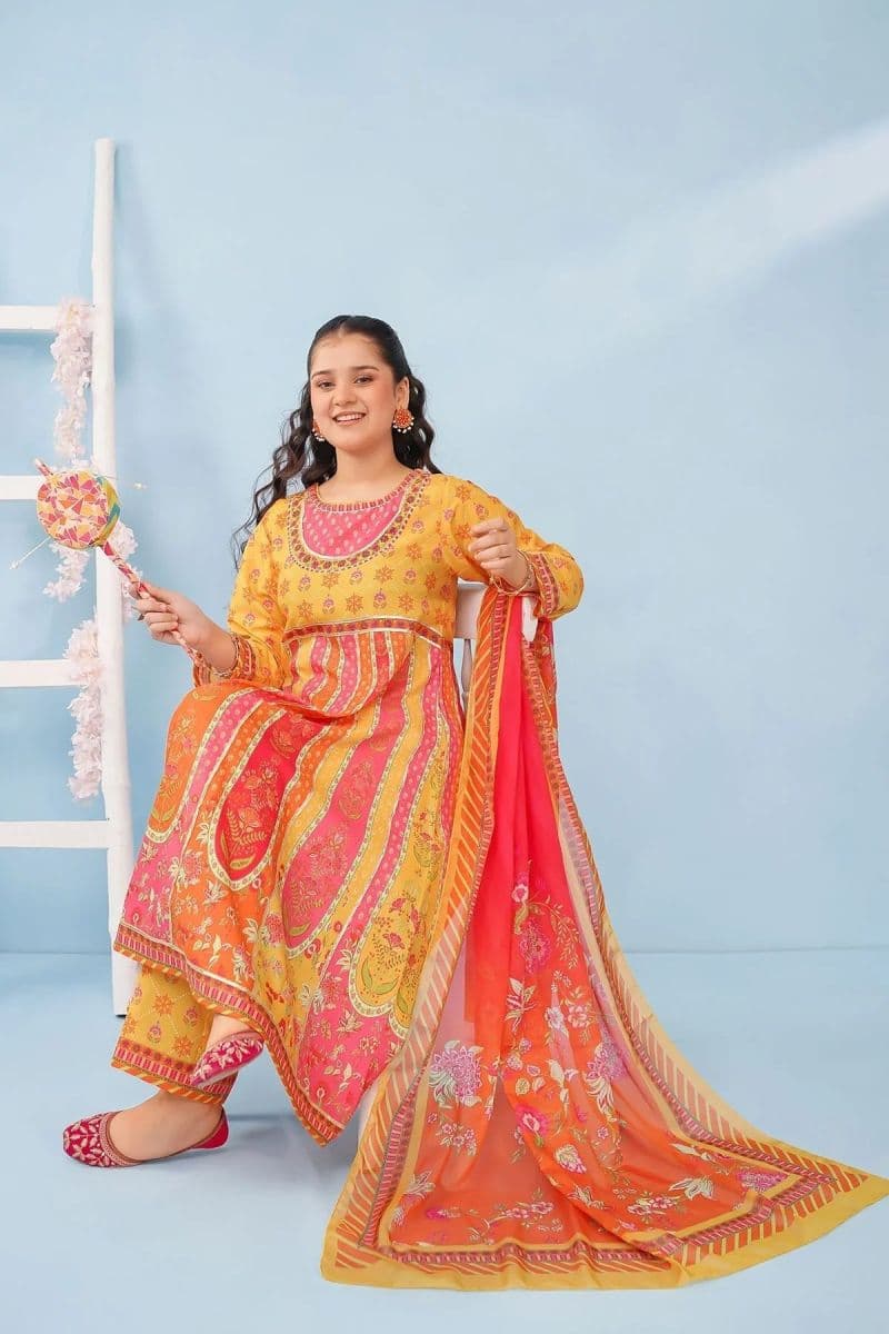 Poly Lawn Digital Printed 3 Pc Suit