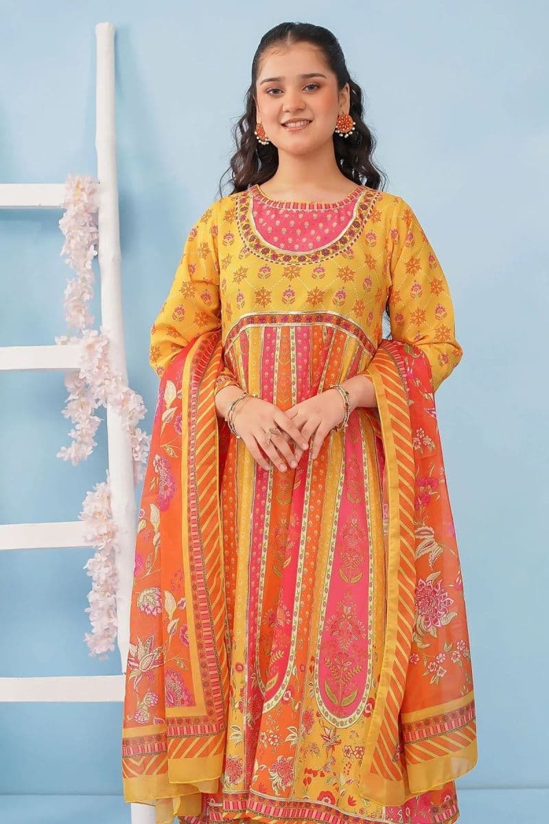 Poly Lawn Digital Printed 3 Pc Suit