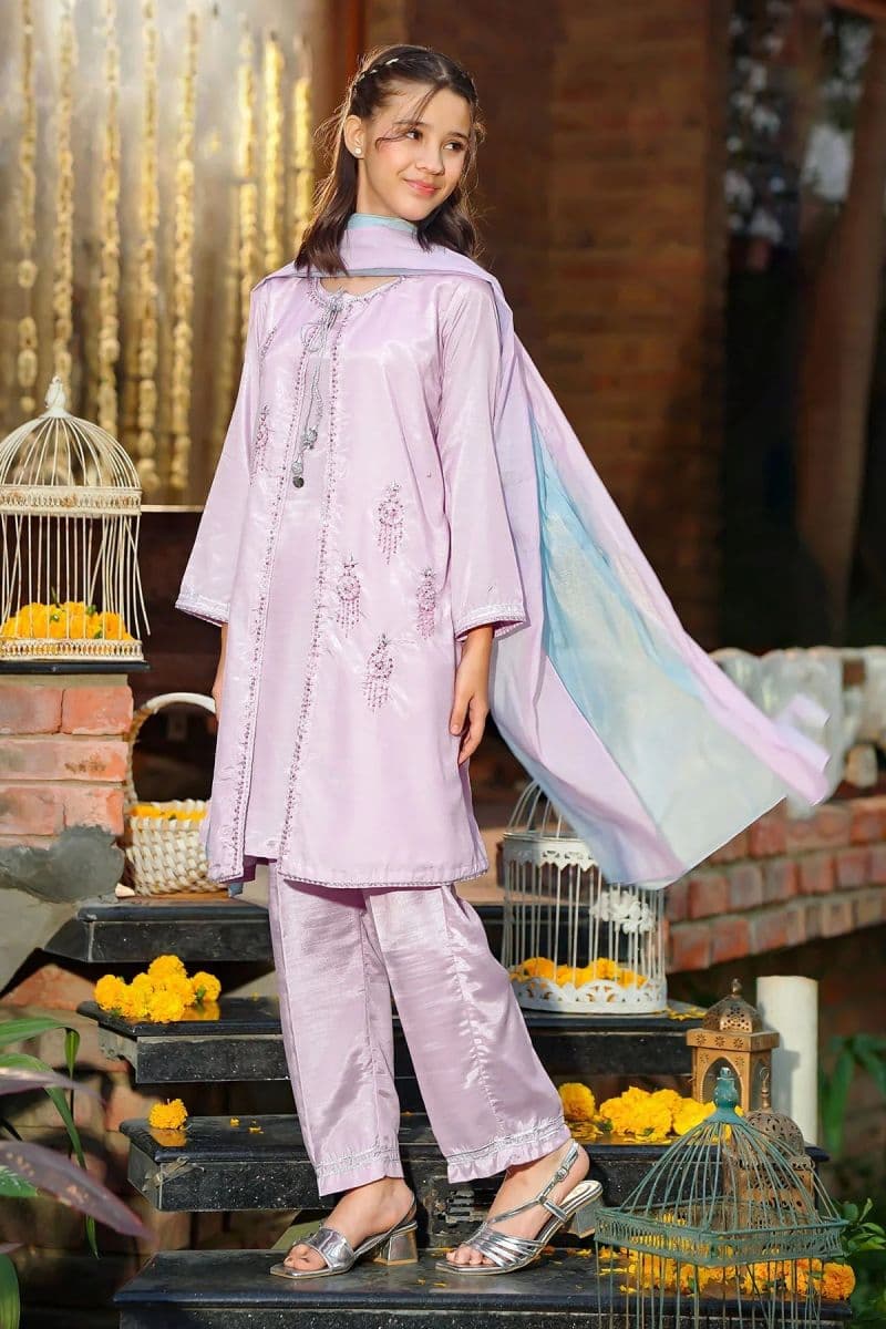 Cotton Silk Hand Adda Work 3 Pc Suit thumbnail