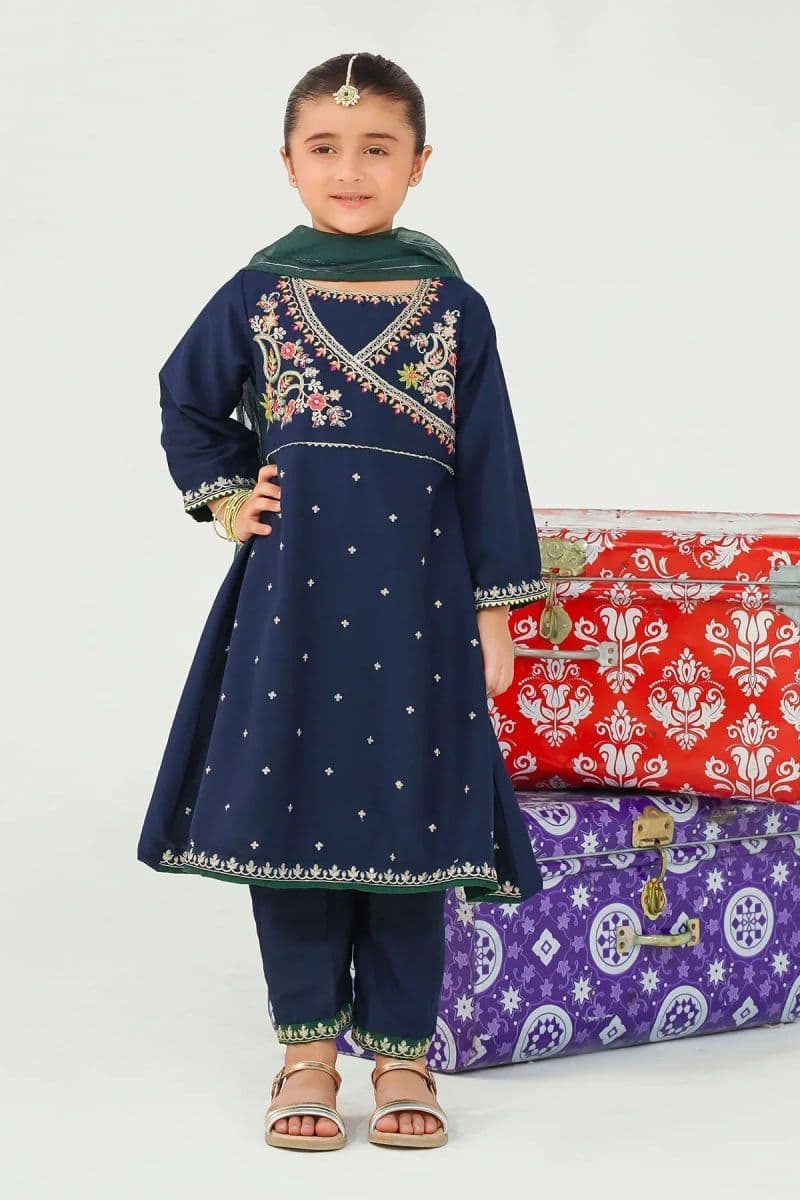 Raw Silk Embroidered 3 Pc Suit thumbnail