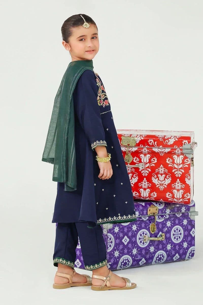 Raw Silk Embroidered 3 Pc Suit thumbnail