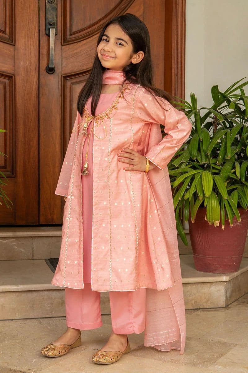 Viscose Jacquard Hand Adda Work 3 Pc Suit thumbnail