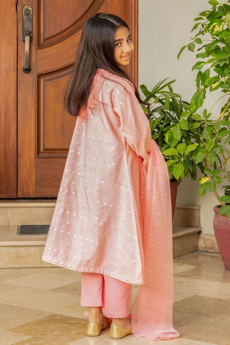 Viscose Jacquard Hand Adda Work 3 Pc Suit thumbnail