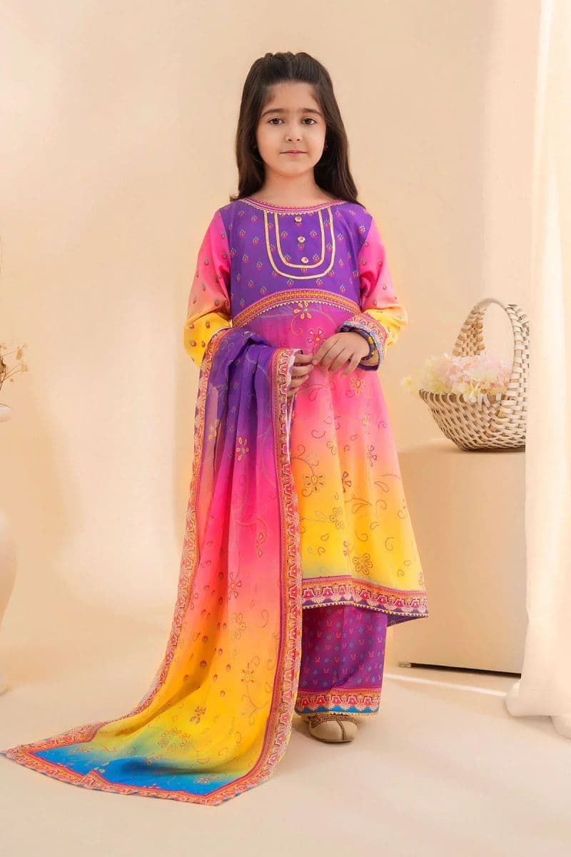Poly Lawn Digital Printed 3 Pc Suit thumbnail