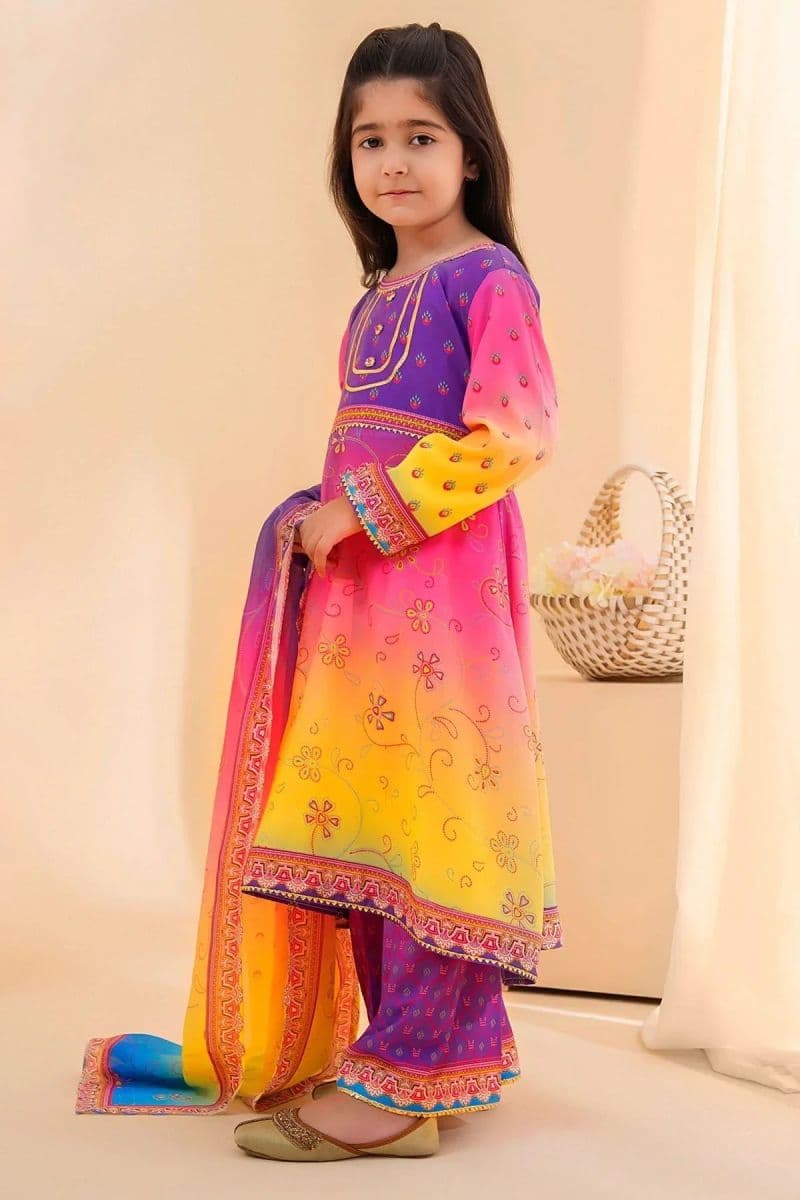 Poly Lawn Digital Printed 3 Pc Suit thumbnail