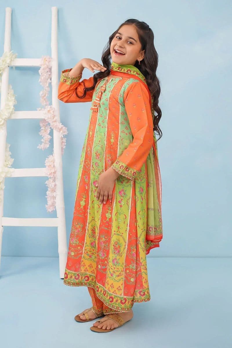 Poly Lawn Digital Printed 3 Pc Suit thumbnail