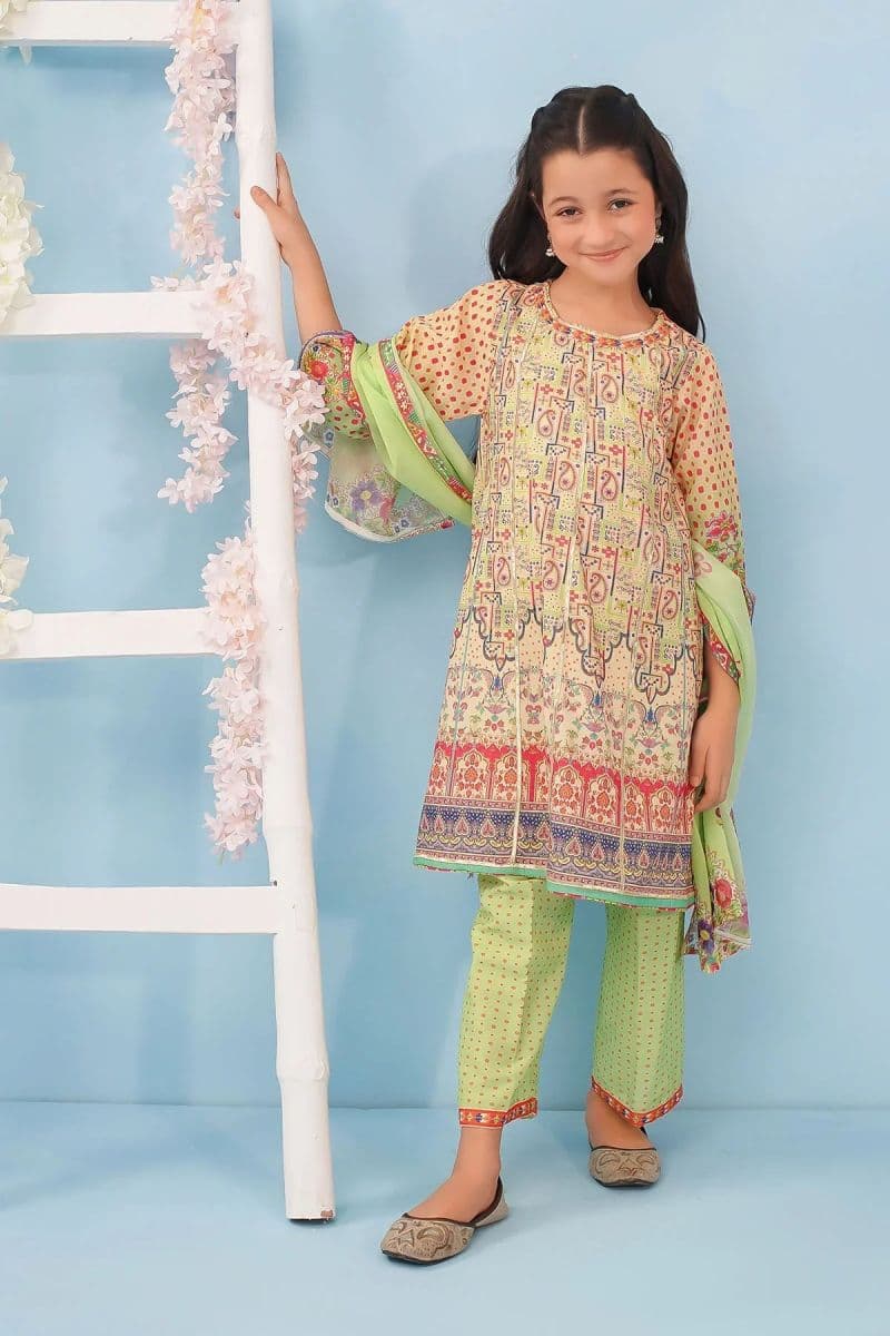 Poly Lawn Digital Printed 3 Pc Suit thumbnail