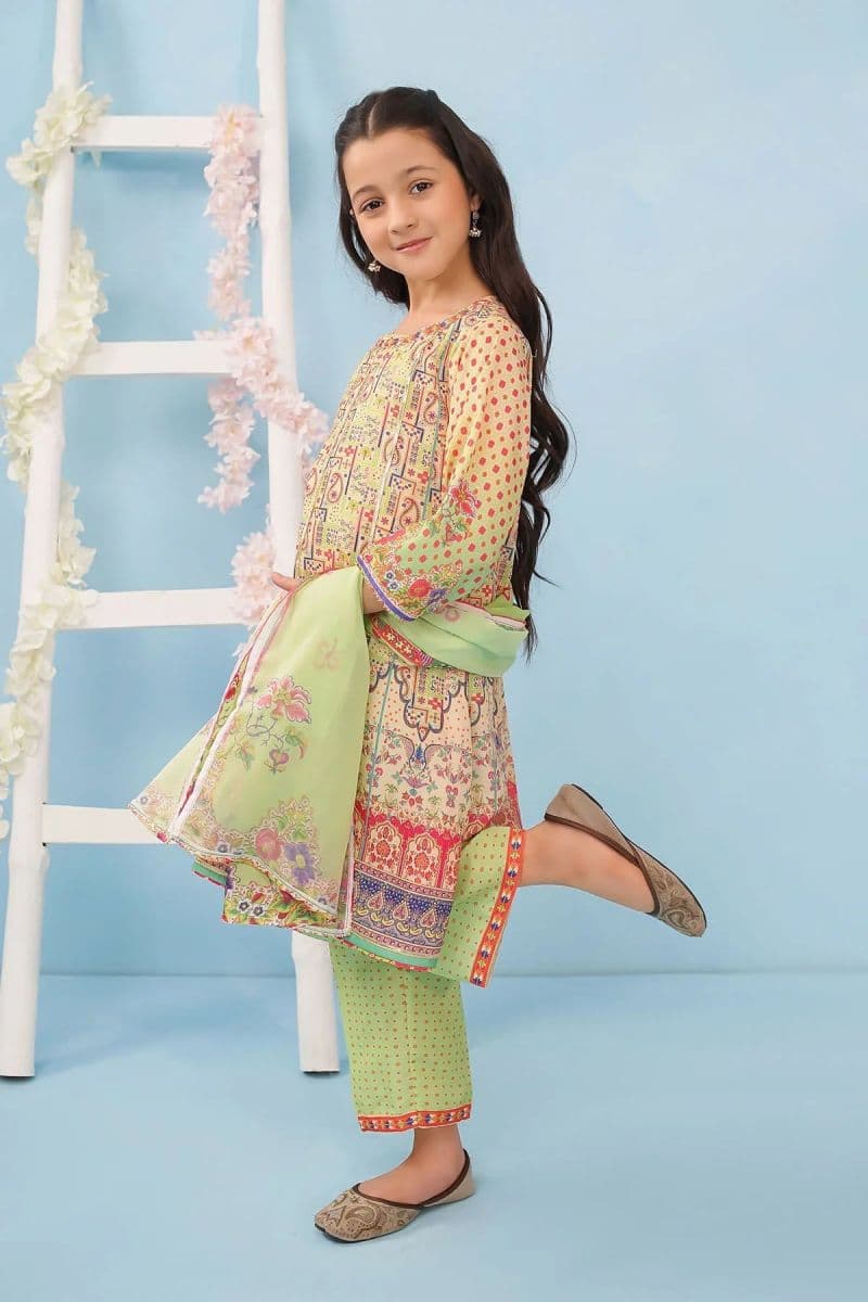 Poly Lawn Digital Printed 3 Pc Suit thumbnail