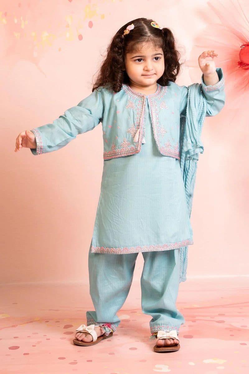 Cotton Embroidered 3 Pc Suit thumbnail