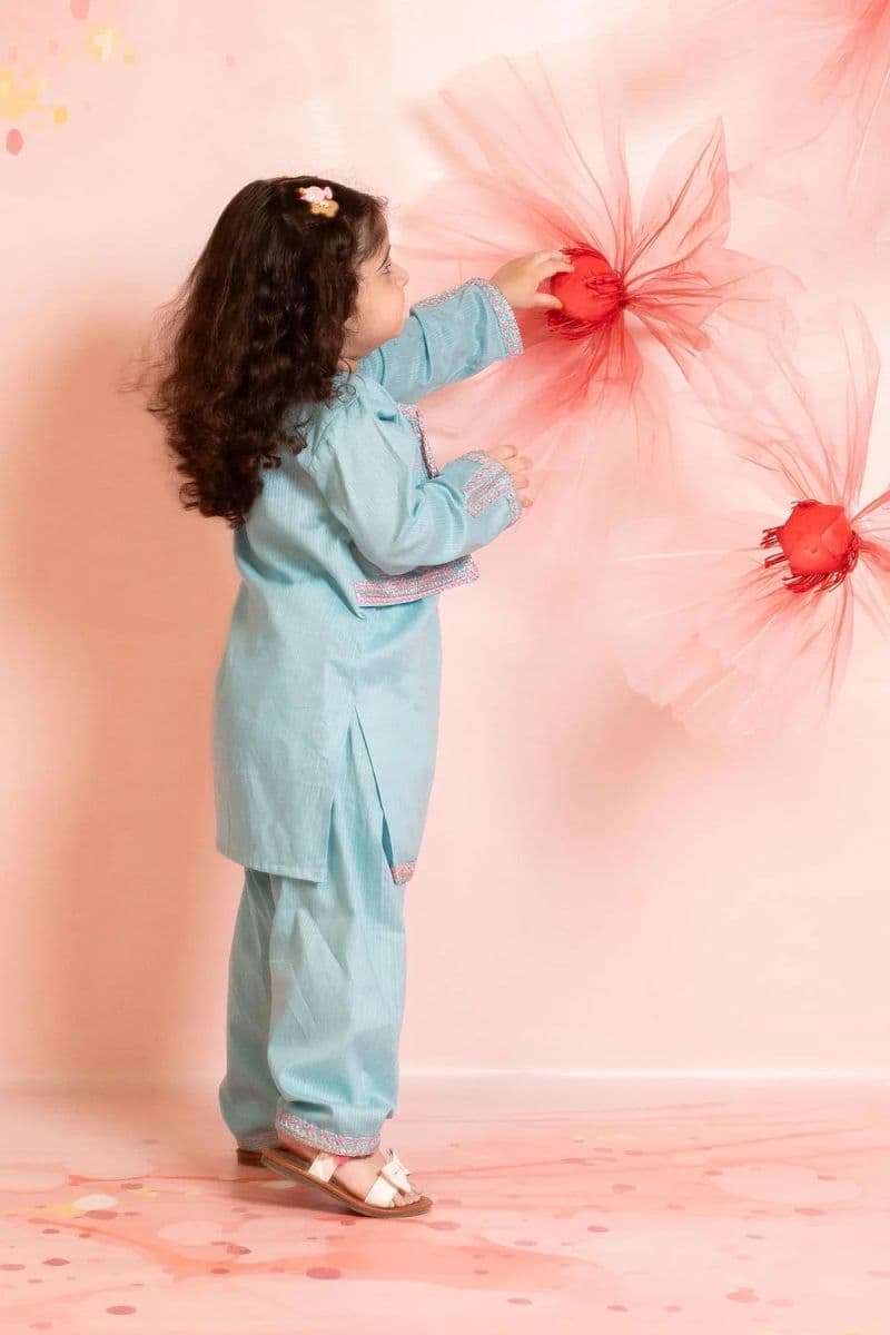 Cotton Embroidered 3 Pc Suit thumbnail