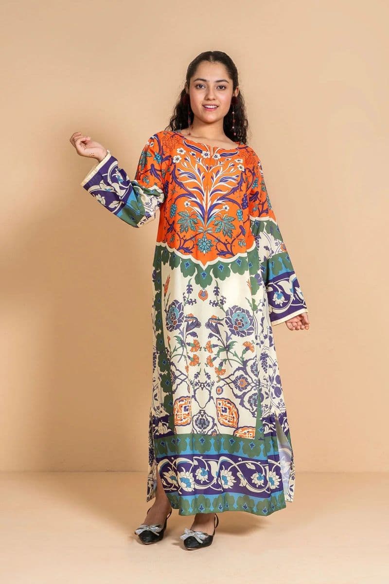 Poly Lawn Digital Printed Kaftan thumbnail