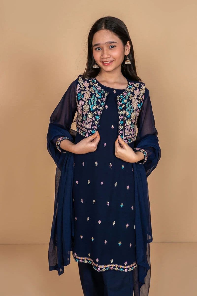 Chiffon Embroidered 3 Pc Suit thumbnail