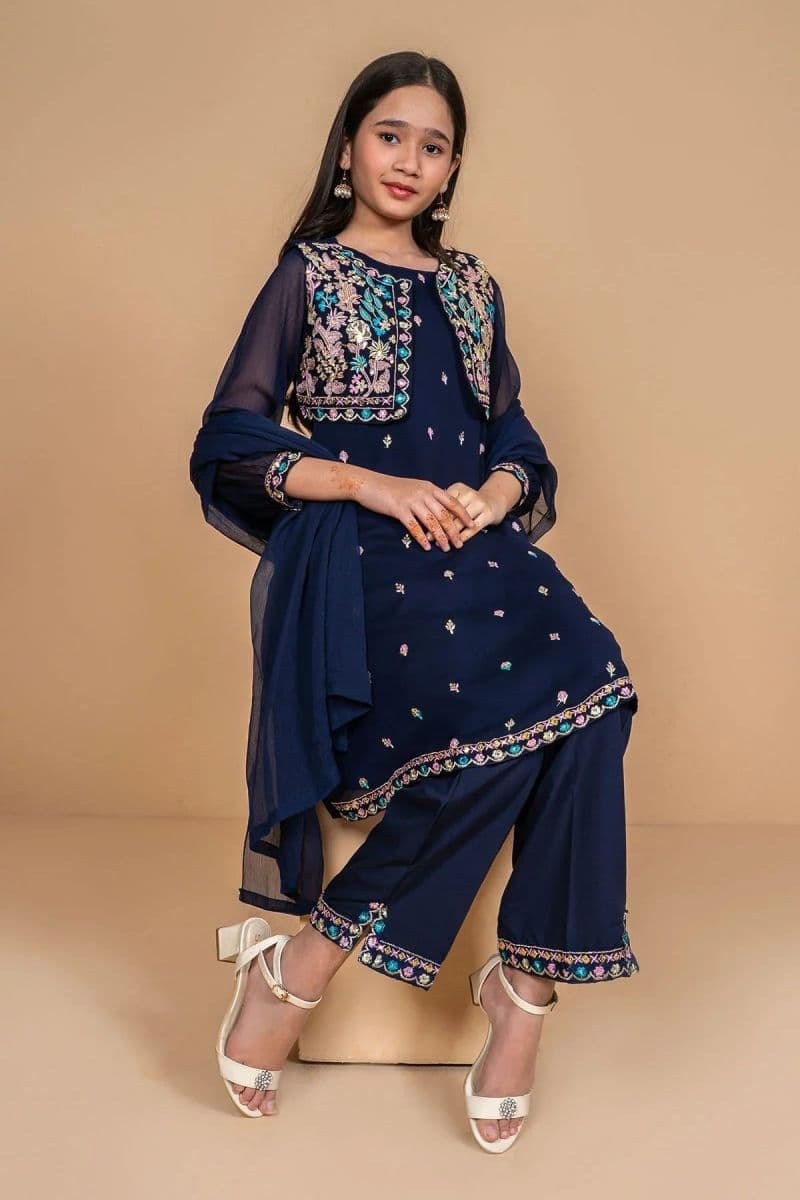 Chiffon Embroidered 3 Pc Suit thumbnail