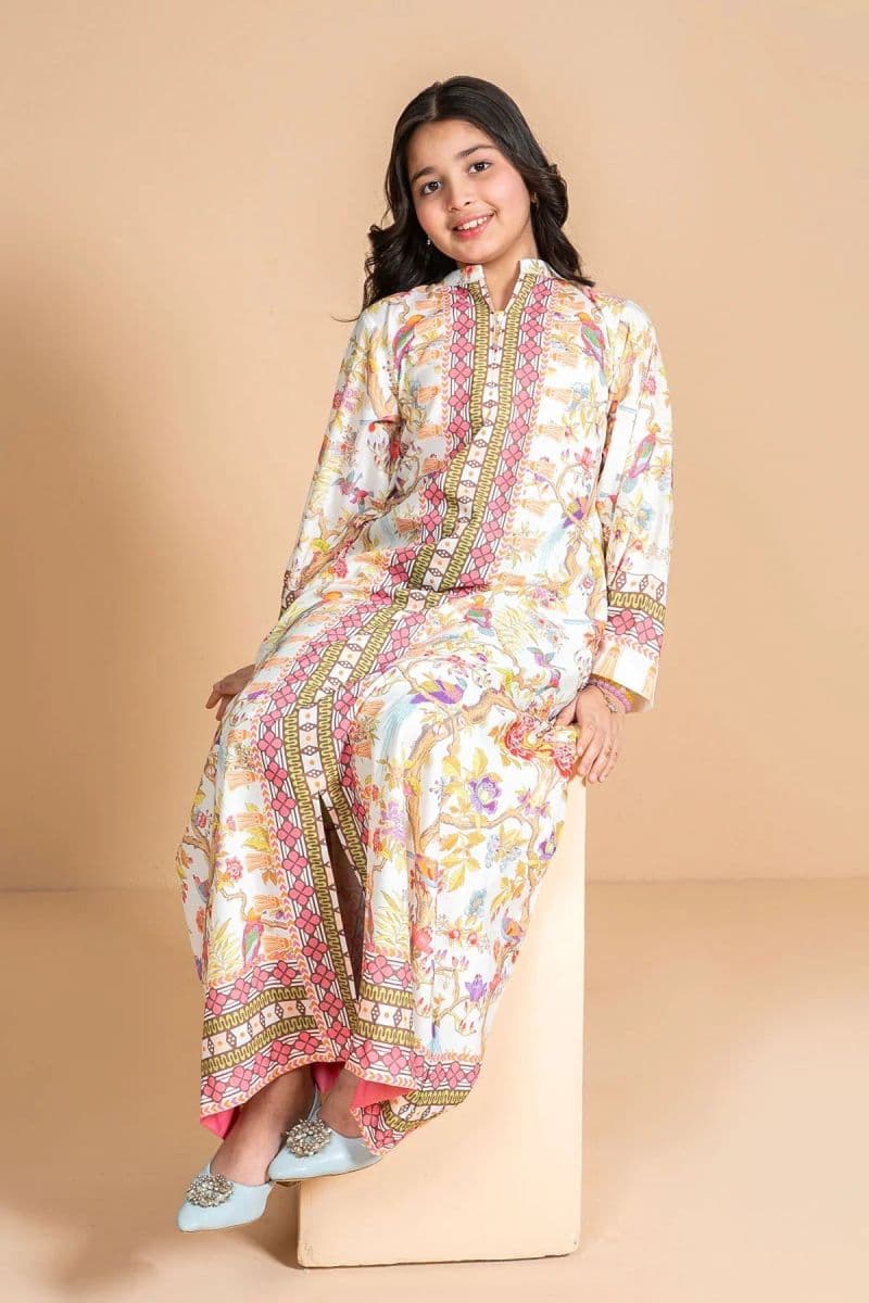 Poly Lawn Digital Printed Kaftan