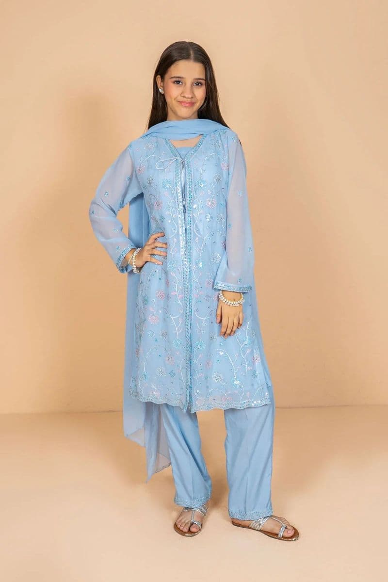 Chiffon Embroidered 3 Pc Suit thumbnail