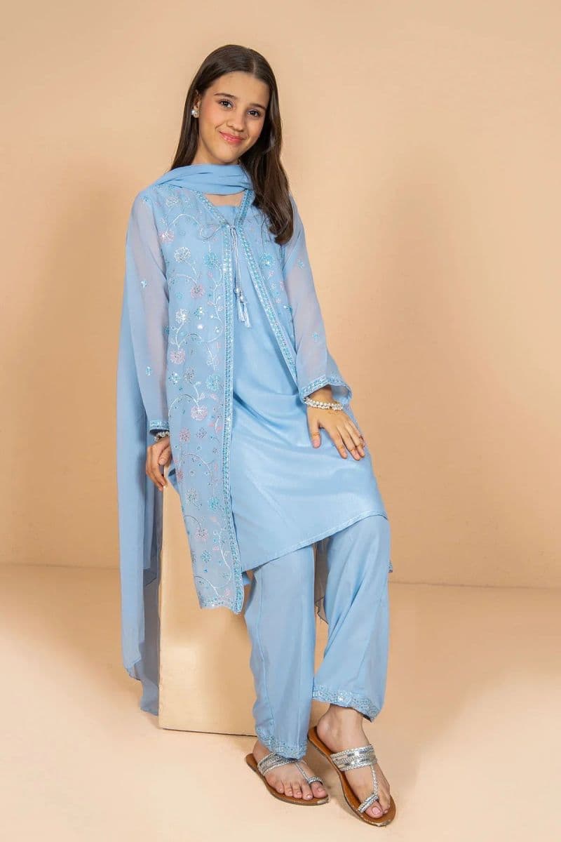Chiffon Embroidered 3 Pc Suit thumbnail