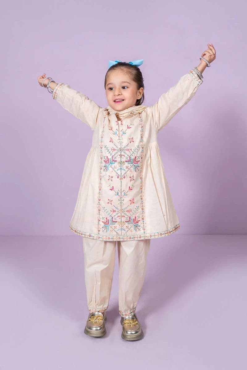Cotton Embroidered 3 Pc Suit thumbnail