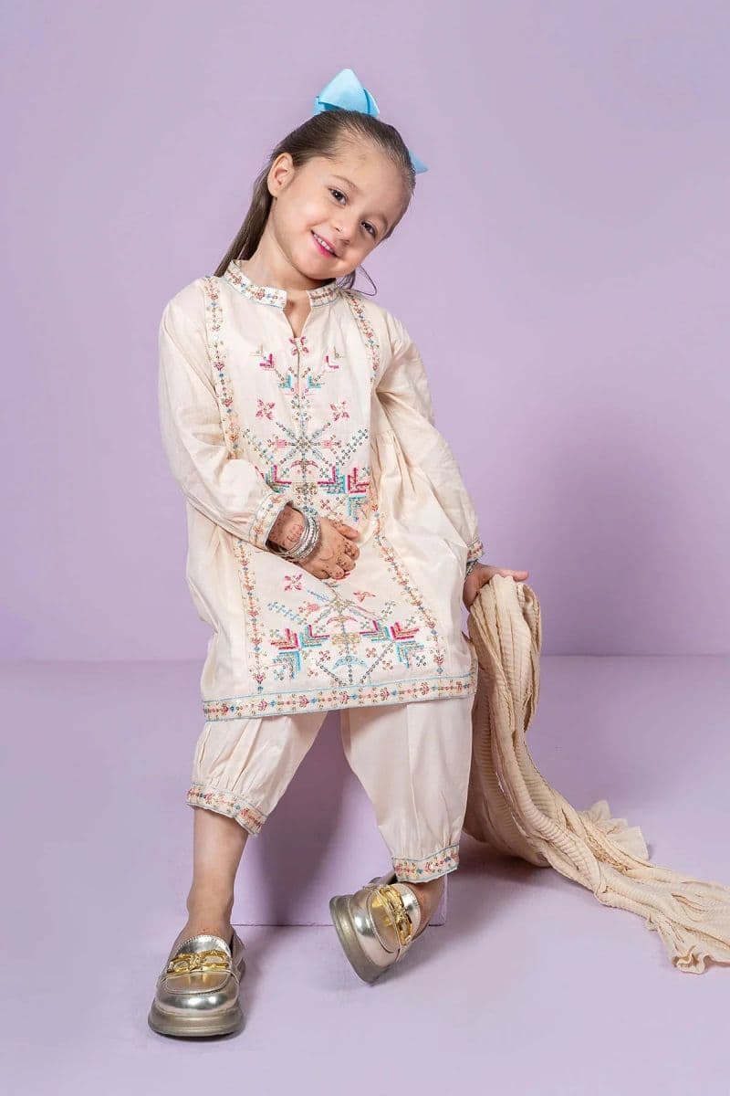 Cotton Embroidered 3 Pc Suit thumbnail