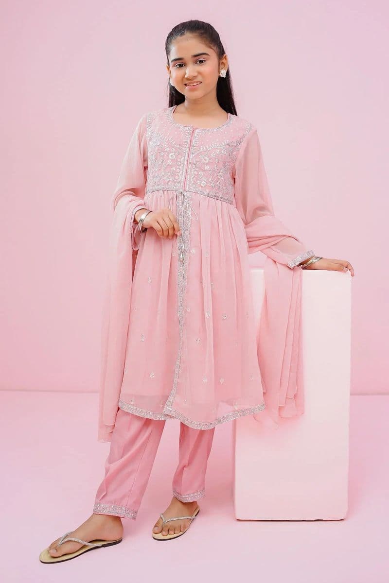 Chiffon Embroidered 3 Pc Suit