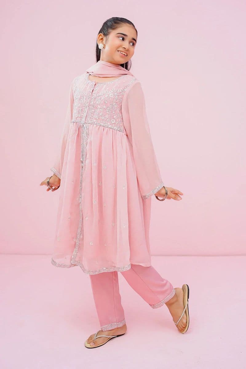 Chiffon Embroidered 3 Pc Suit