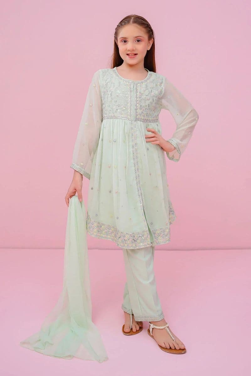 Chiffon Embroidered 3 Pc Suit