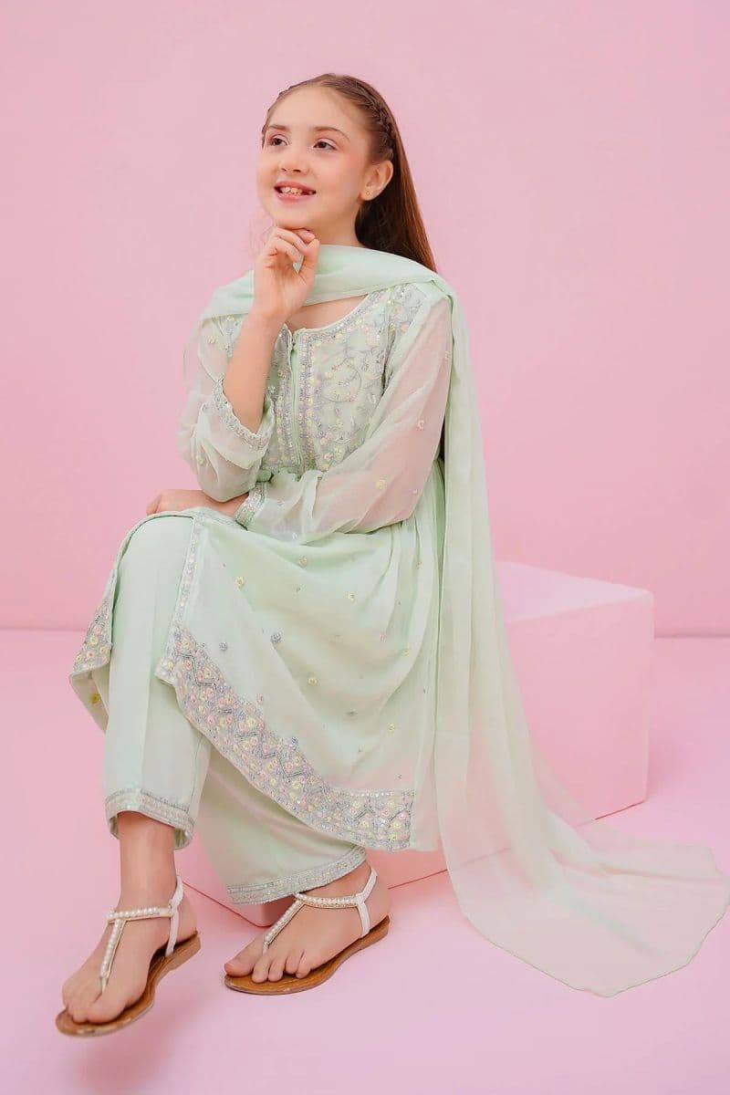 Chiffon Embroidered 3 Pc Suit