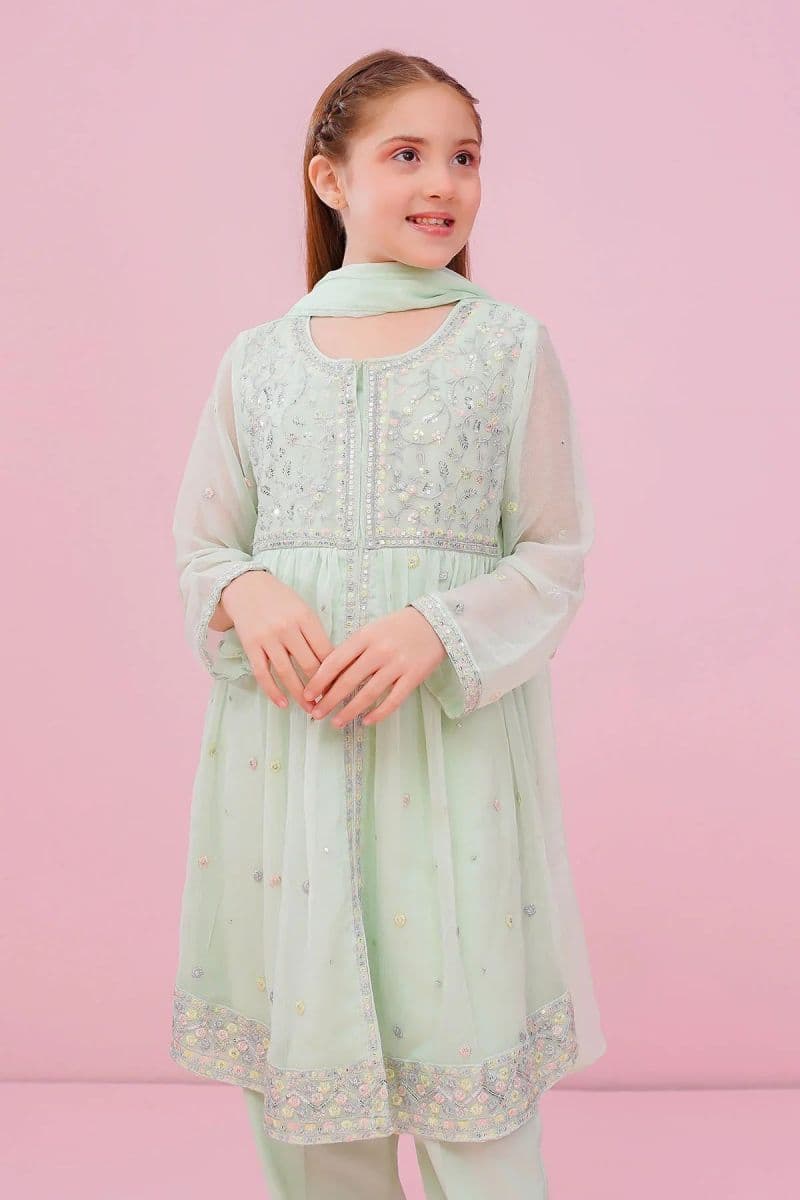 Chiffon Embroidered 3 Pc Suit