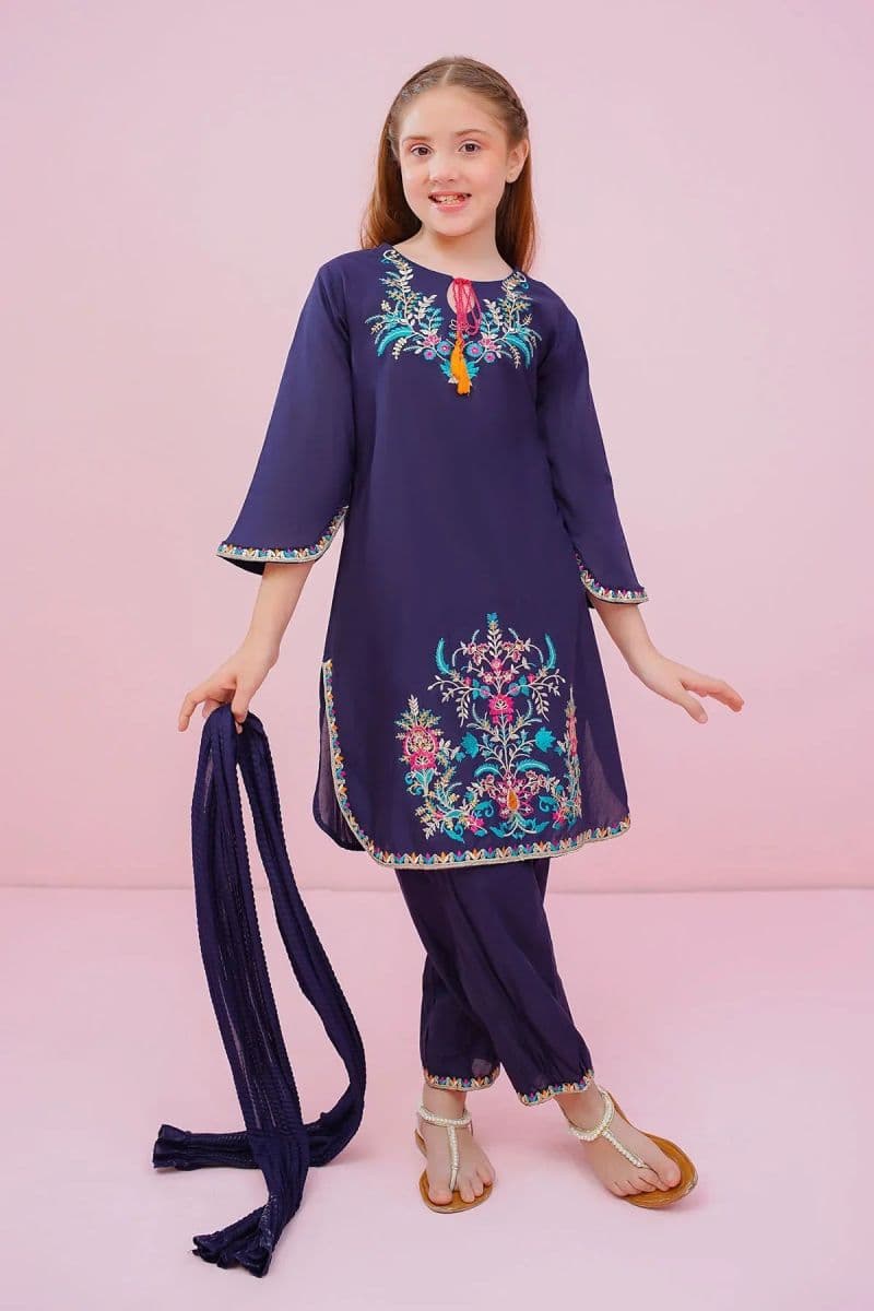 Cotton Embroidered 3 Pc Suit thumbnail