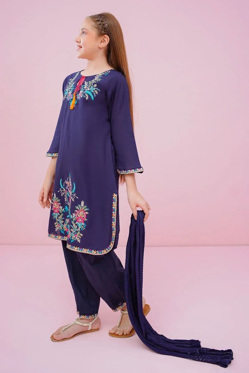 Cotton Embroidered 3 Pc Suit thumbnail