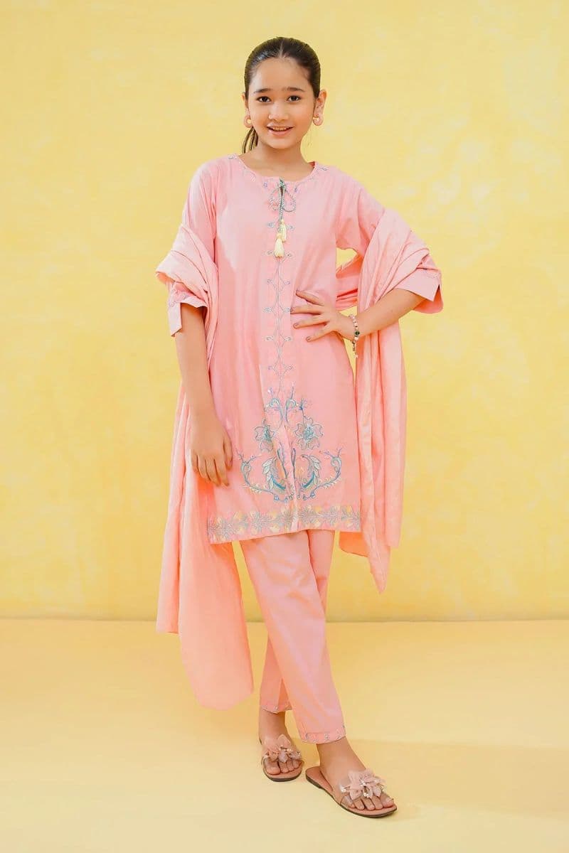 Cotton Embroidered 3 Pc Suit thumbnail
