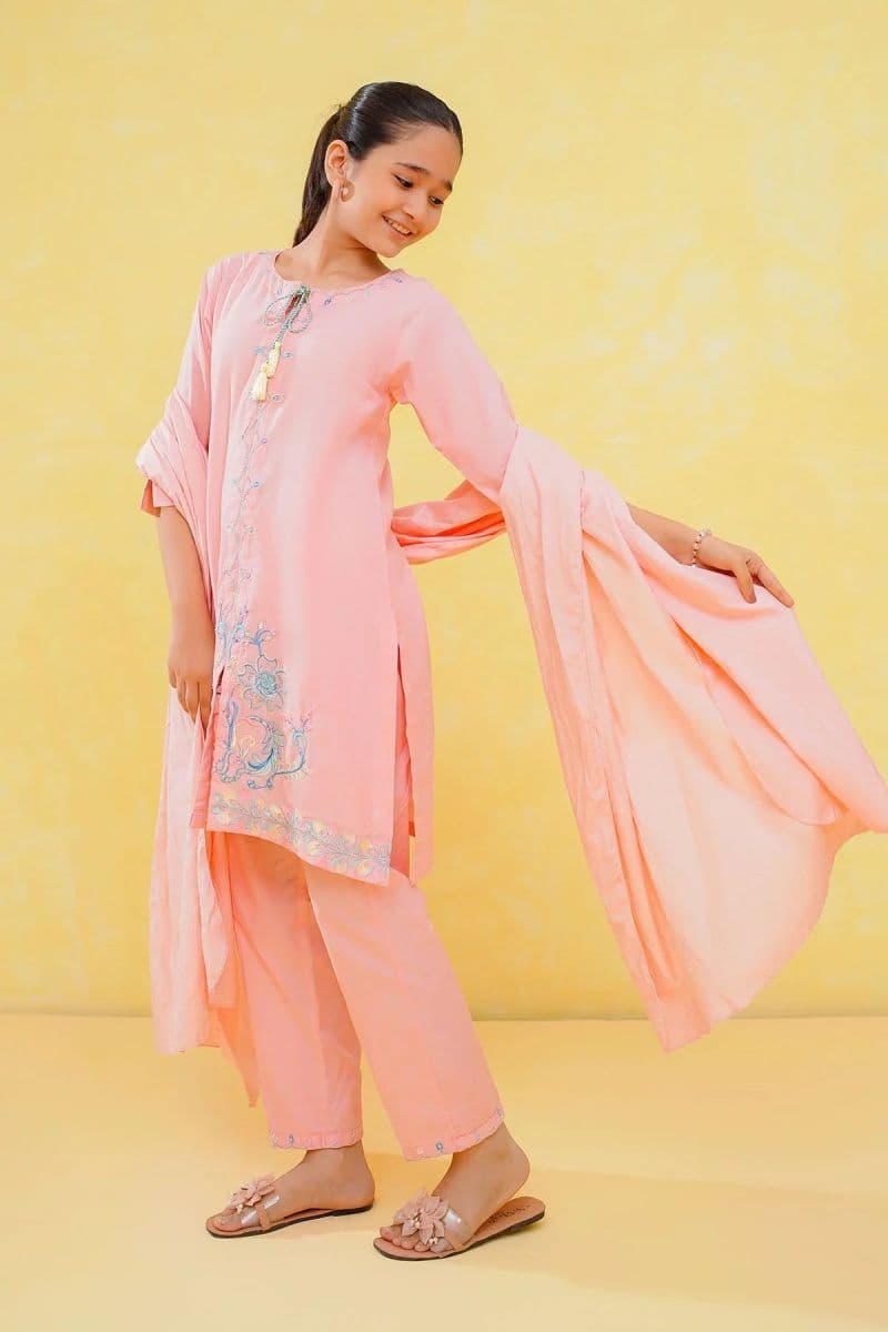 Cotton Embroidered 3 Pc Suit thumbnail