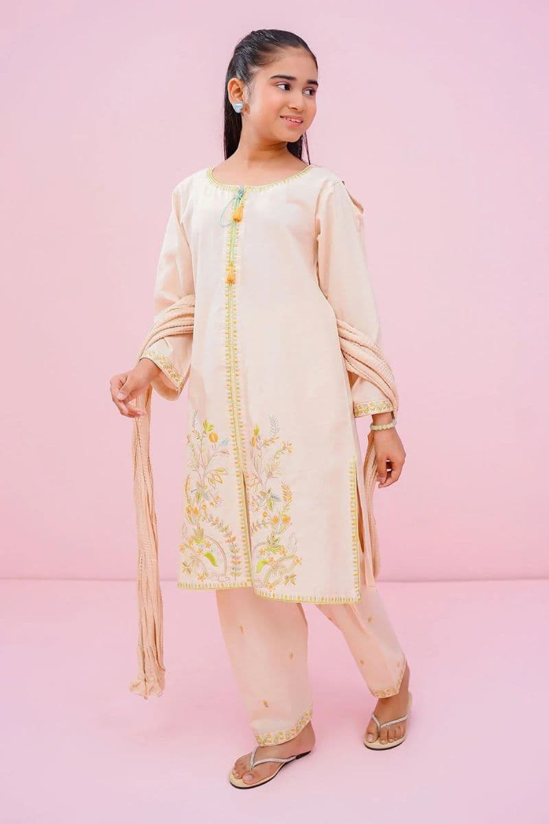 Cotton Embroidered 3 Pc Suit thumbnail